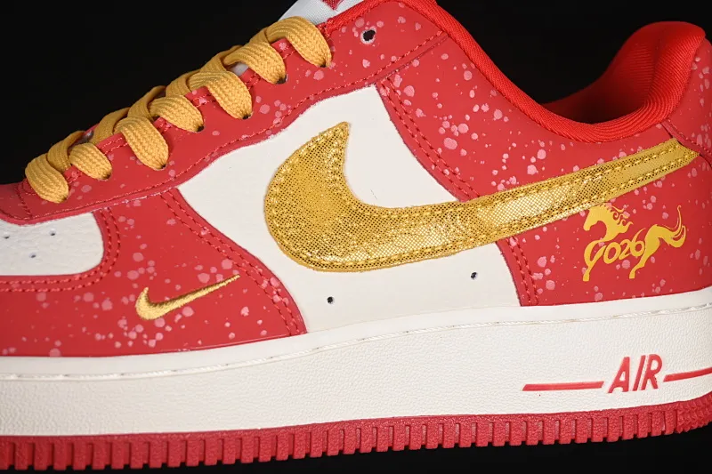 All Categories Nk Air Force 1 Air Force Series Nk Air Force 1 Low Air Force Low Nike Air Force 1'07 Low Limited Edition for the Year of the Horse White, Red and Gold Splashed Ink Air Force 1 Low-top Casual Sneakers DF0188-131
